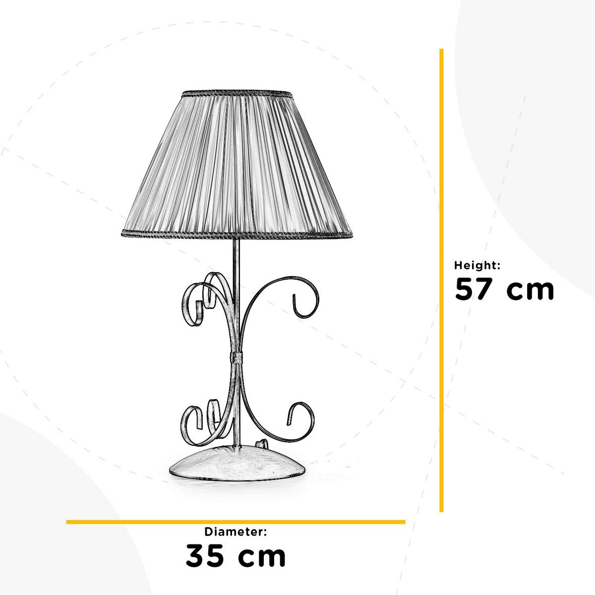 Asztali Lámpa 4623/lg Odino - barna/fehér, Konventionell, műanyag/textil (35/57cm)