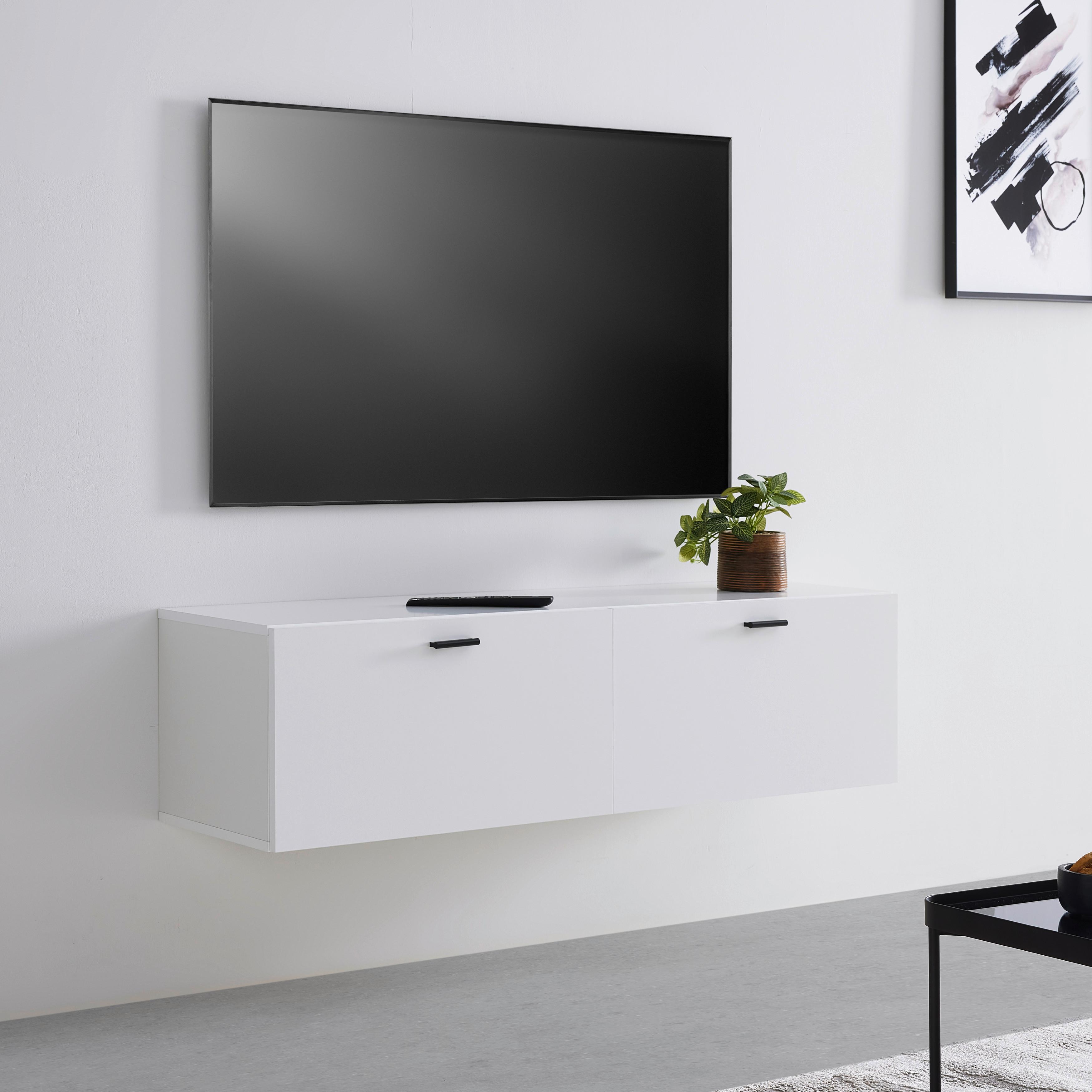 Tv-elem Lugo - fekete, Modern, műanyag/faalapú anyag (135/43,2/36cm) - Mömax