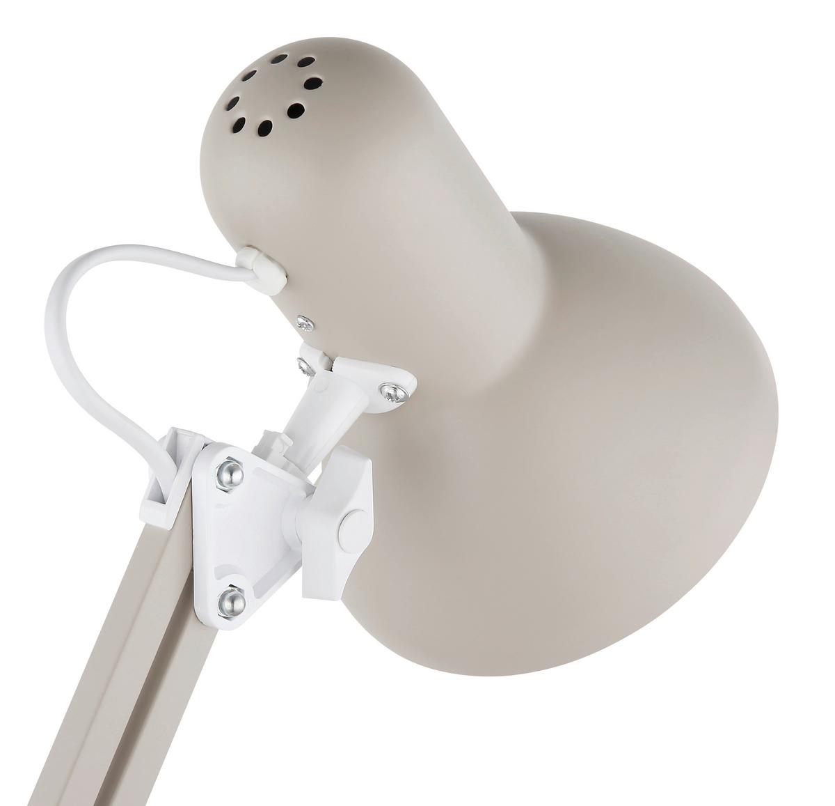 Stona Lampa Famous - bela/boja peska, Dizajnerski, metal/plastika (40/15/59cm)