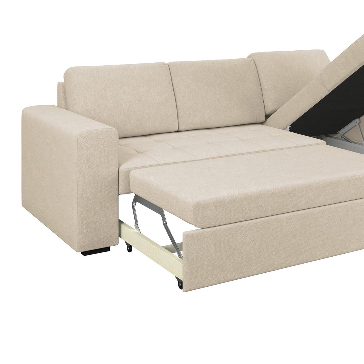 Kutna Garnitura Jan - boje pijeska, Trend, tekstil (247/155cm)