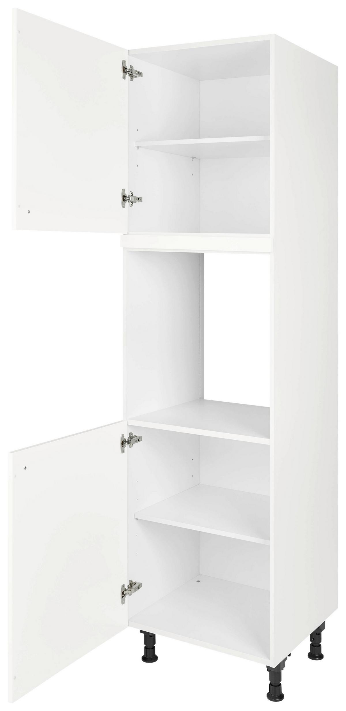 Geräteumbauschrank Cascada Weiß - Schwarz/Weiß, MODERN, Holzwerkstoff/Metall (60/216,6/58cm) - Nobilia