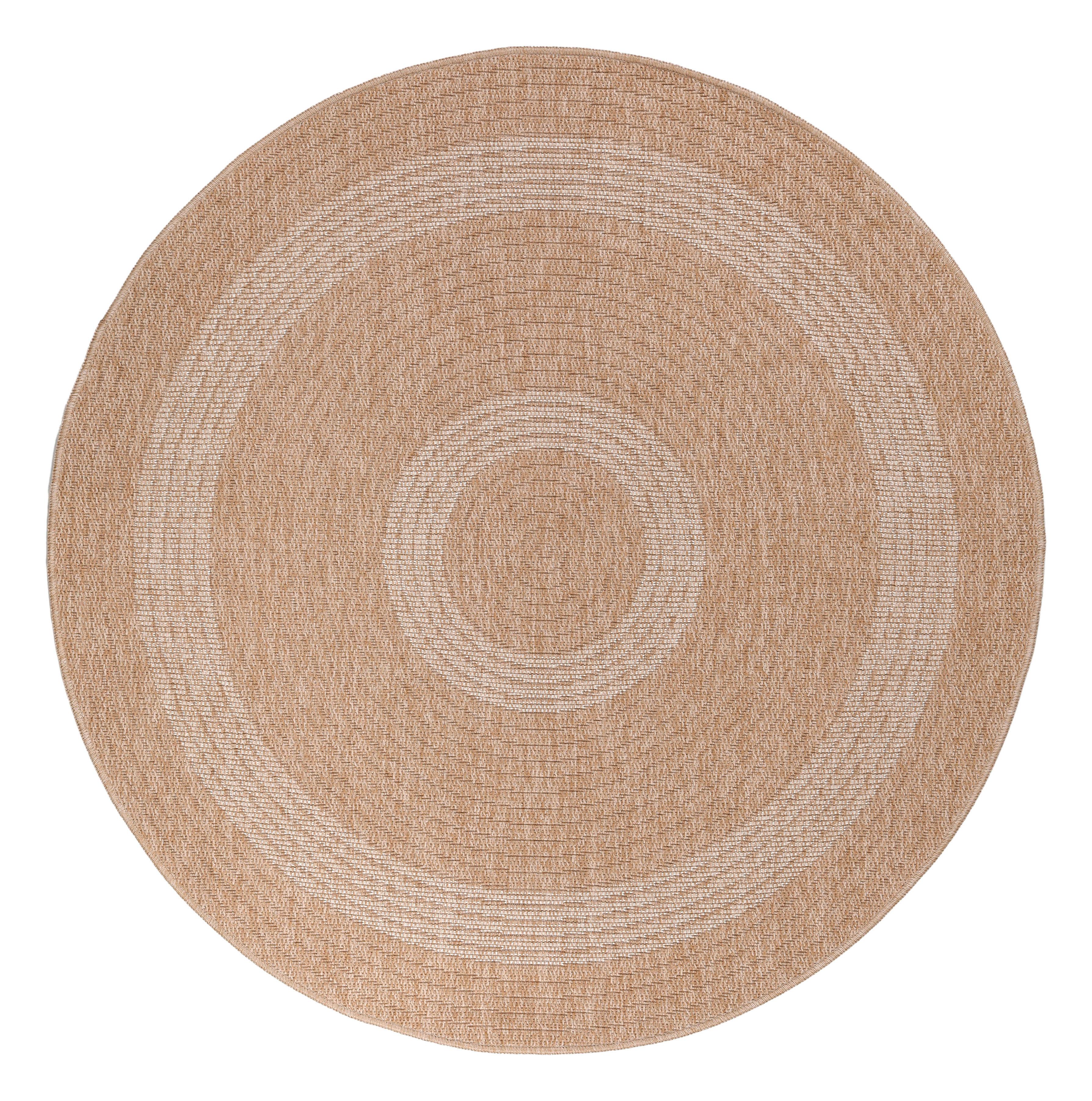 Outdoorteppich Comilla Beige Ø ca. 120cm - Beige, Basics, Textil (120/120cm) - Novel