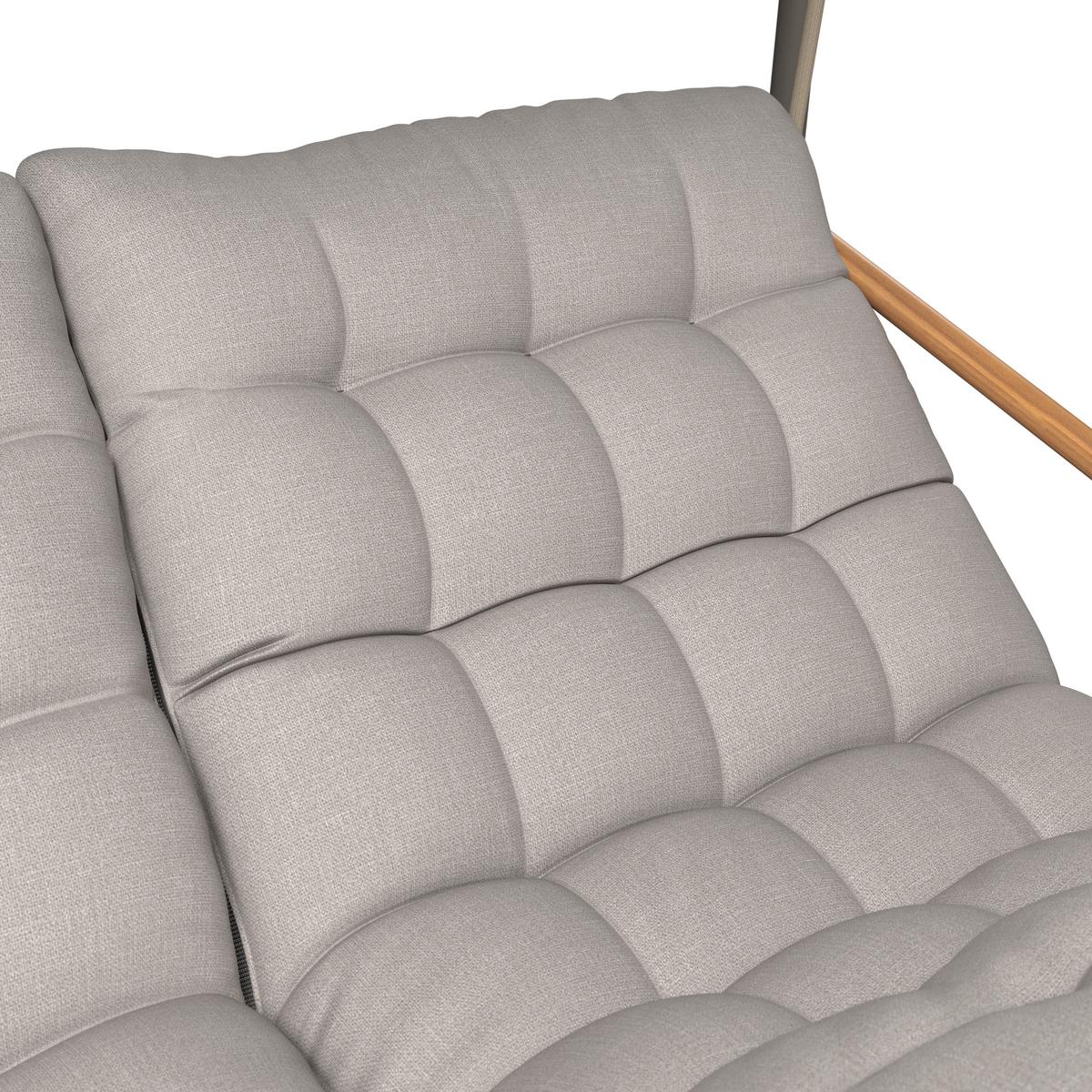 Balansoar Carina - gri deschis/kaki, Modern, metal/textil (214/154/202cm) - Mömax