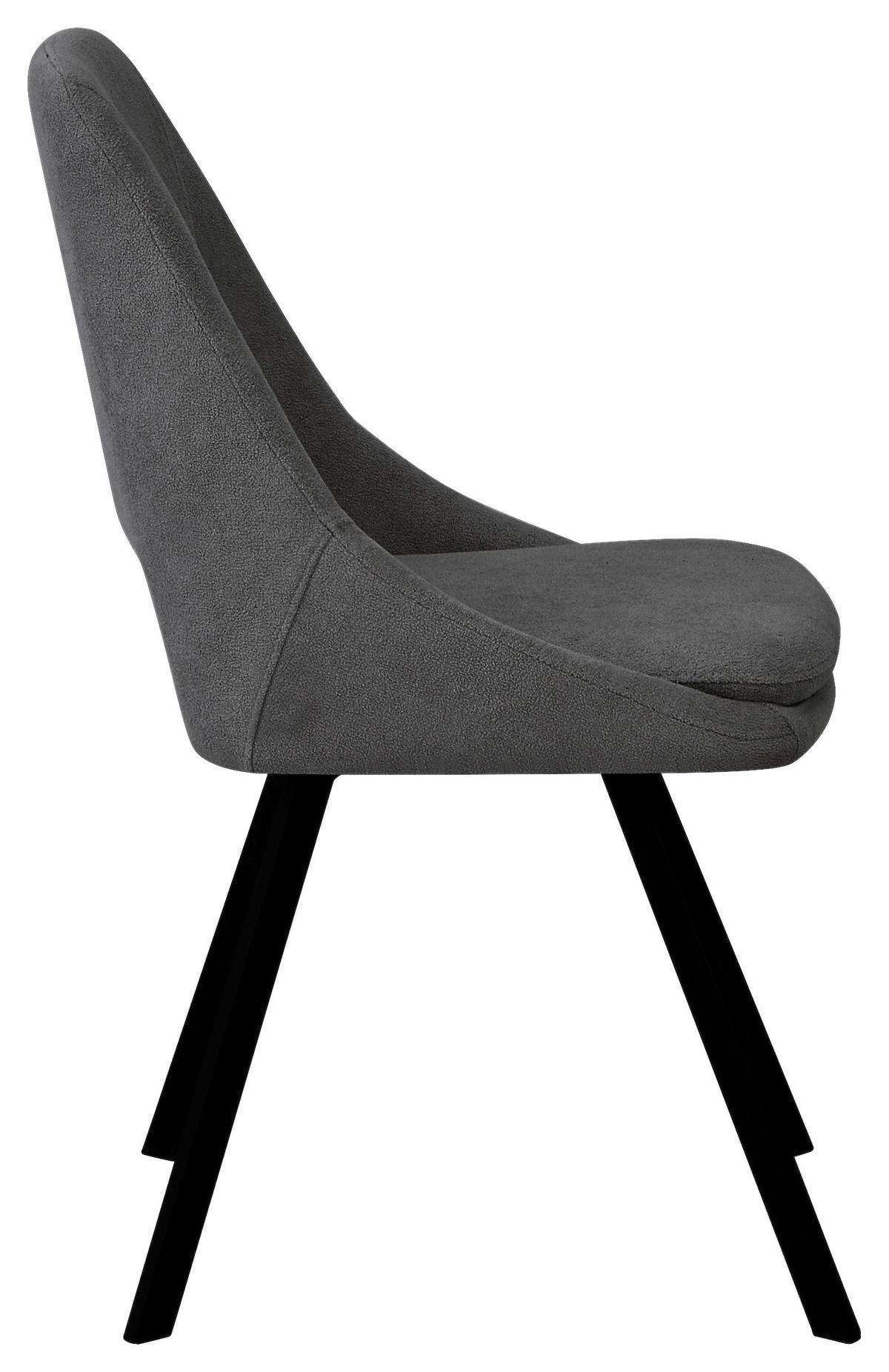KRZESŁO WALLY - antracytowy/czarny, Design, metal/tkanina (48/85/56cm) - Boxxx