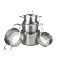 Set de oale Munchen - culoare inox, Design, sticlă/metal - Chefkoch+Fackelmann