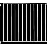 Védőrács Tim - fehér/szürke, műanyag/fém (60-107/70/5cm)