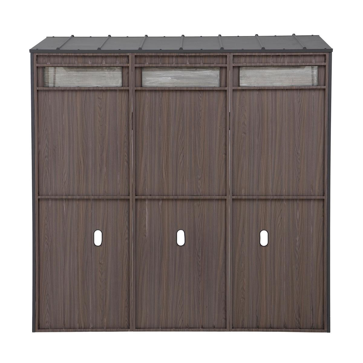 Gartenhaus Mambo Anthrazit/Dunkelbraun - Anthrazit/Dunkelbraun, Basics, Metall (220/226/94cm) - Modante