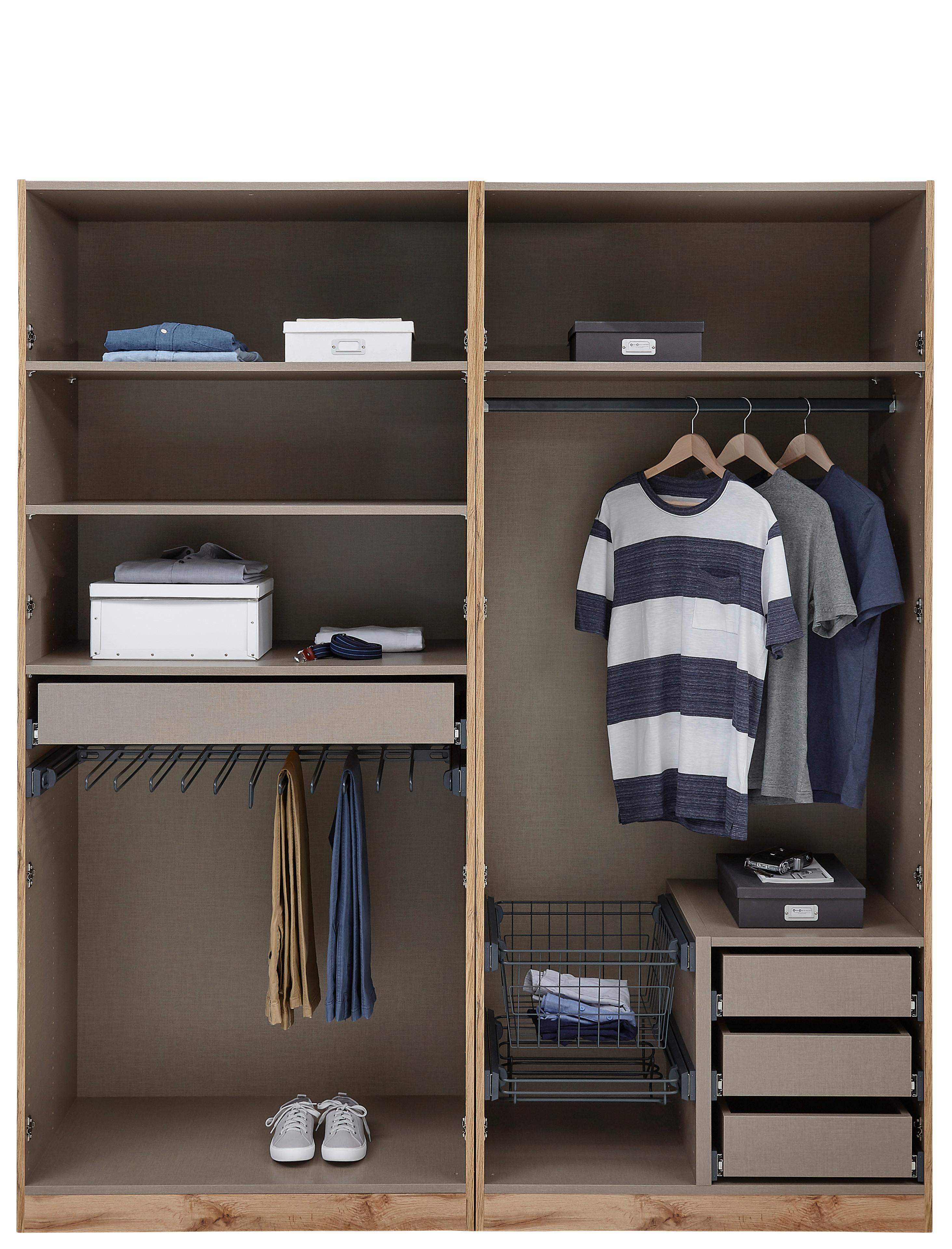 Dulap deschis Unit - antracit, Modern, material pe bază de lemn (182,2/210/56,5cm) - Ondega