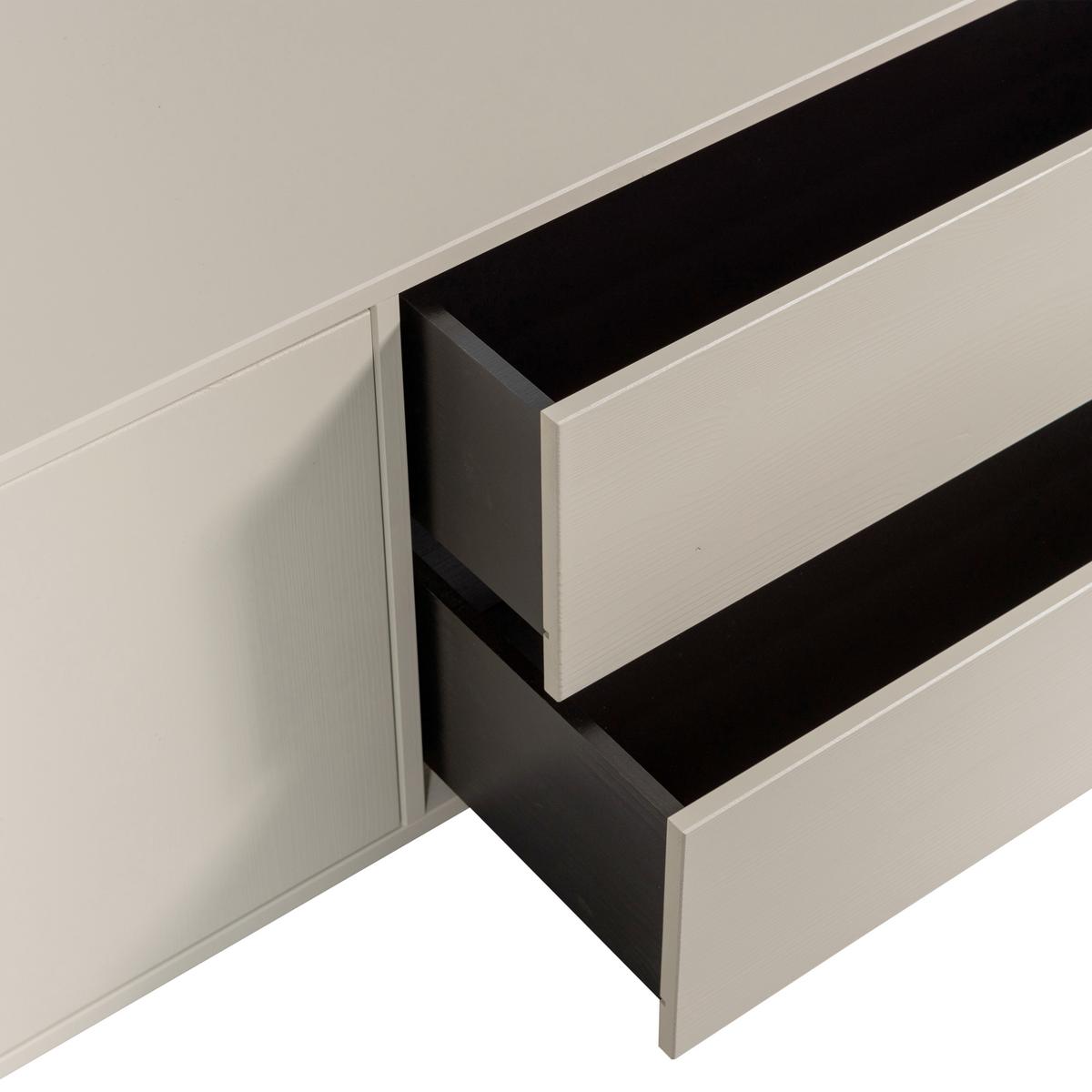 Lowboard Settle Down Grau - Grau, Design, Holz (200/45/44cm) - Livetastic