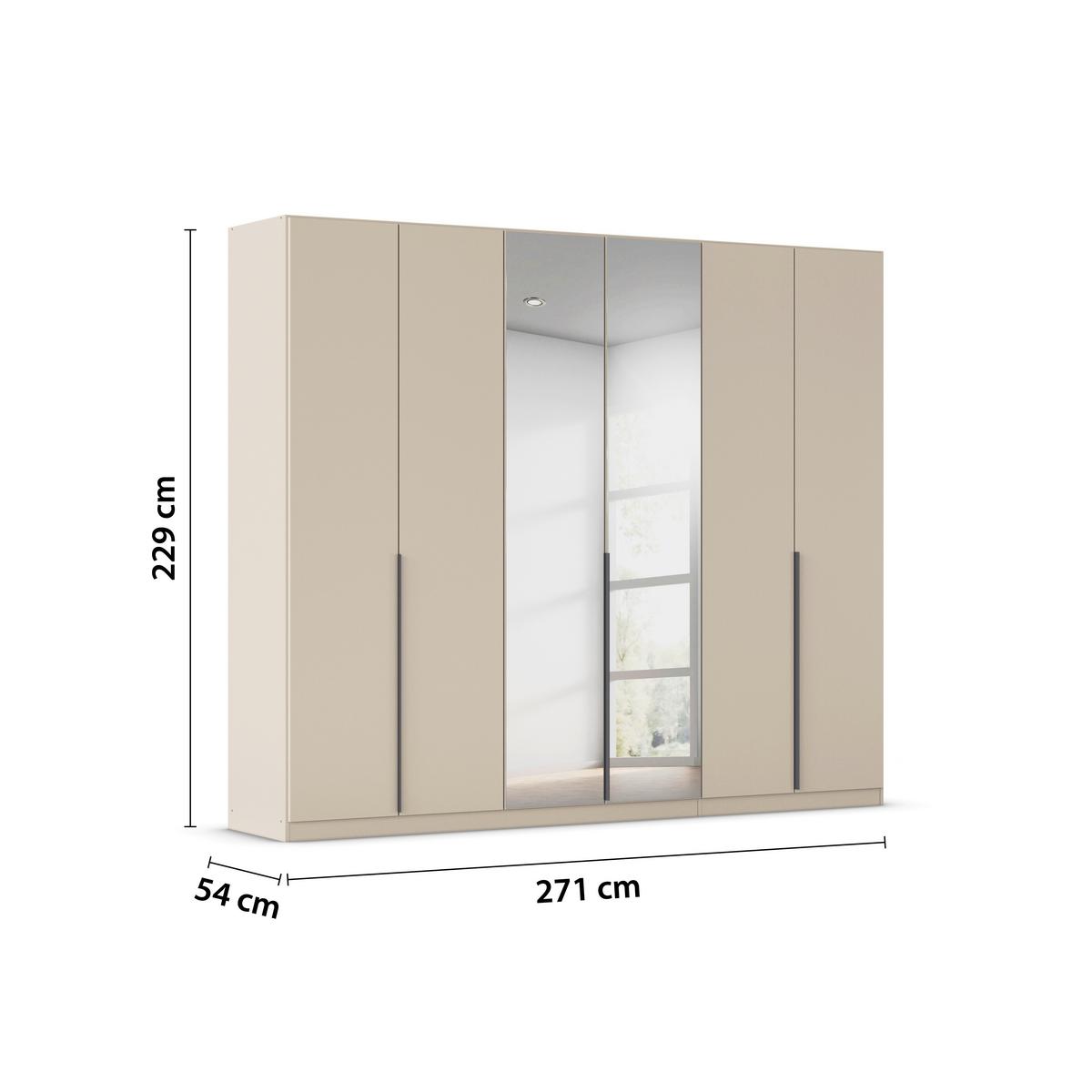 DULAP USI ROTATIVE ALABAMA - argintiu/șampanie, Modern, material pe bază de lemn (271/229/54cm) - Modern Living
