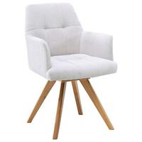 Armlehnstuhl Diona Grau - Silberfarben/Grau, MODERN, Holz/Textil (57/89/66cm) - Mömax