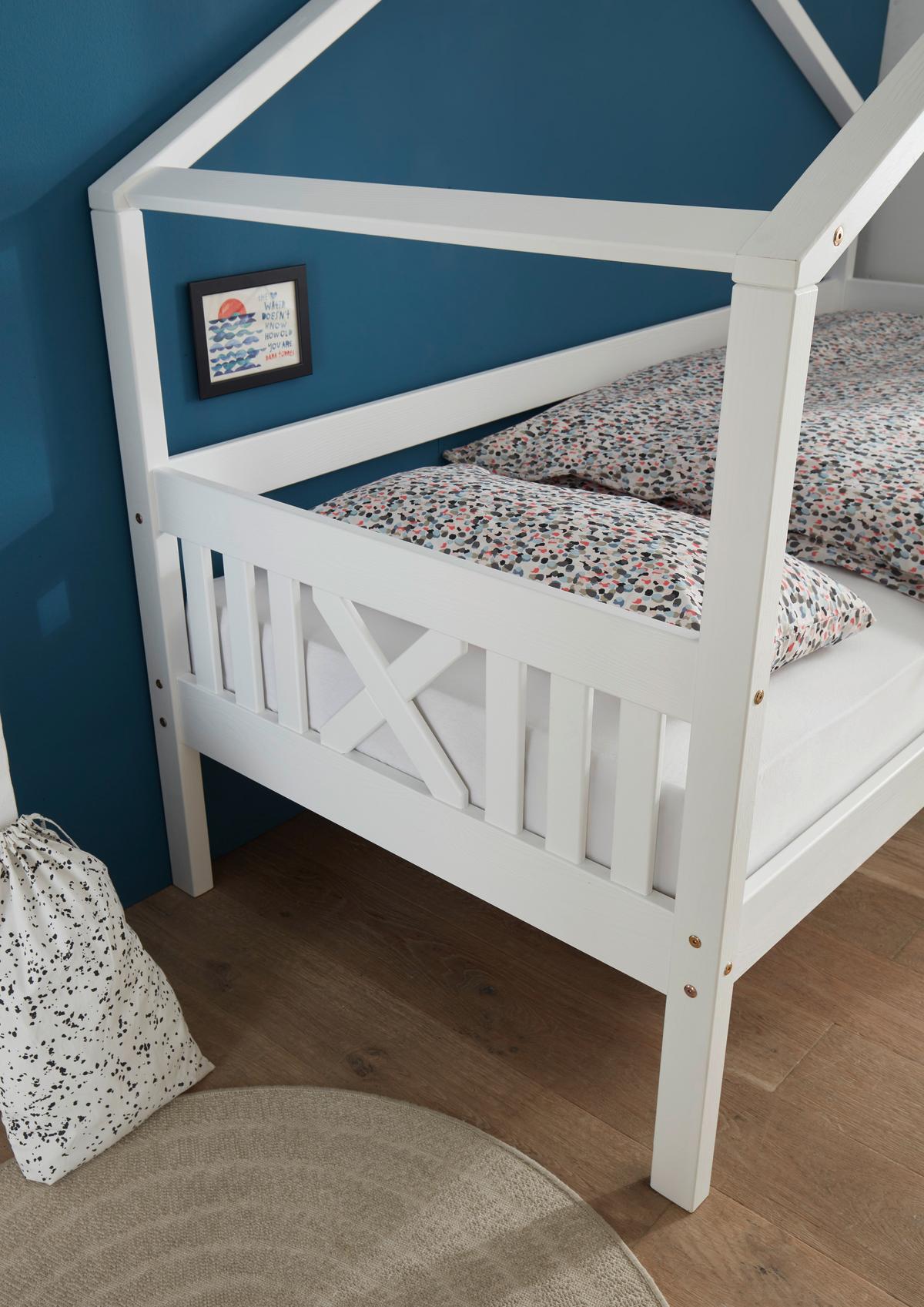 Spielbett in Weiss 'Leonie' - Weiss, Modern, Holz (90/200cm) - Livetastic