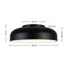 LED-TAKLAMPA MIKE - vit/svart, Modern, metall/plast (35/35/11cm) - Mömax