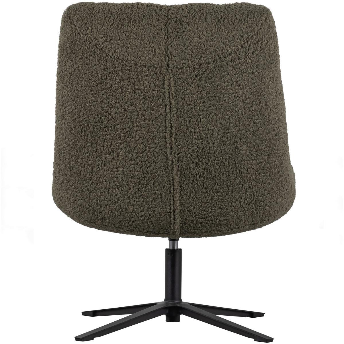 Sessel Job Dunkelgrün B: 70 cm - Dunkelgrün/Schwarz, Design, Textil/Metall (70/101/85cm) - Livetastic