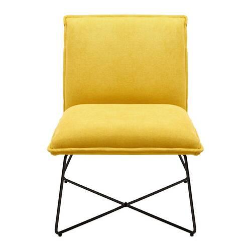 Relaxsessel Filip Gelb Webstoff - Gelb, MODERN, Holz/Textil (63/82/69cm) - Bessagi Home