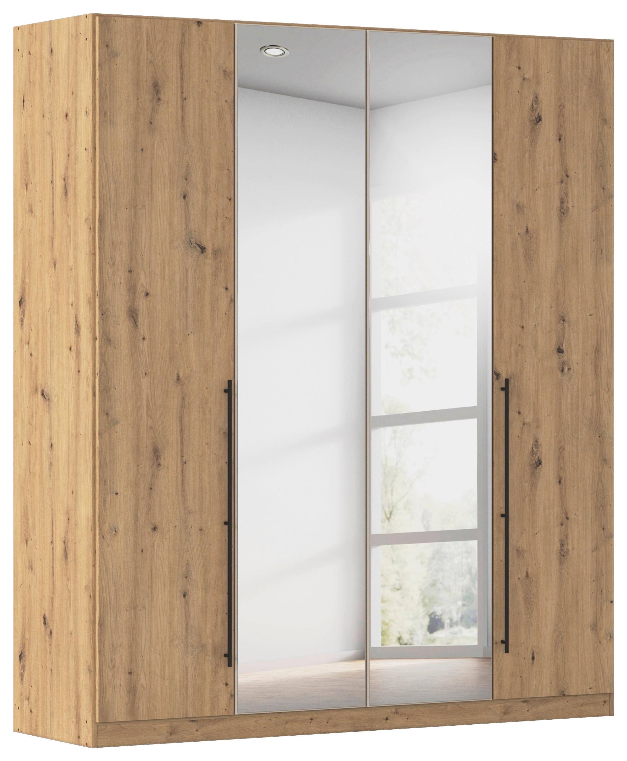 Kleiderschrank Safari Champagner/Eiche Artisan - Champagner/Eiche Artisan, KONVENTIONELL, Holzwerkstoff/Metall (181/229/54cm) - Based