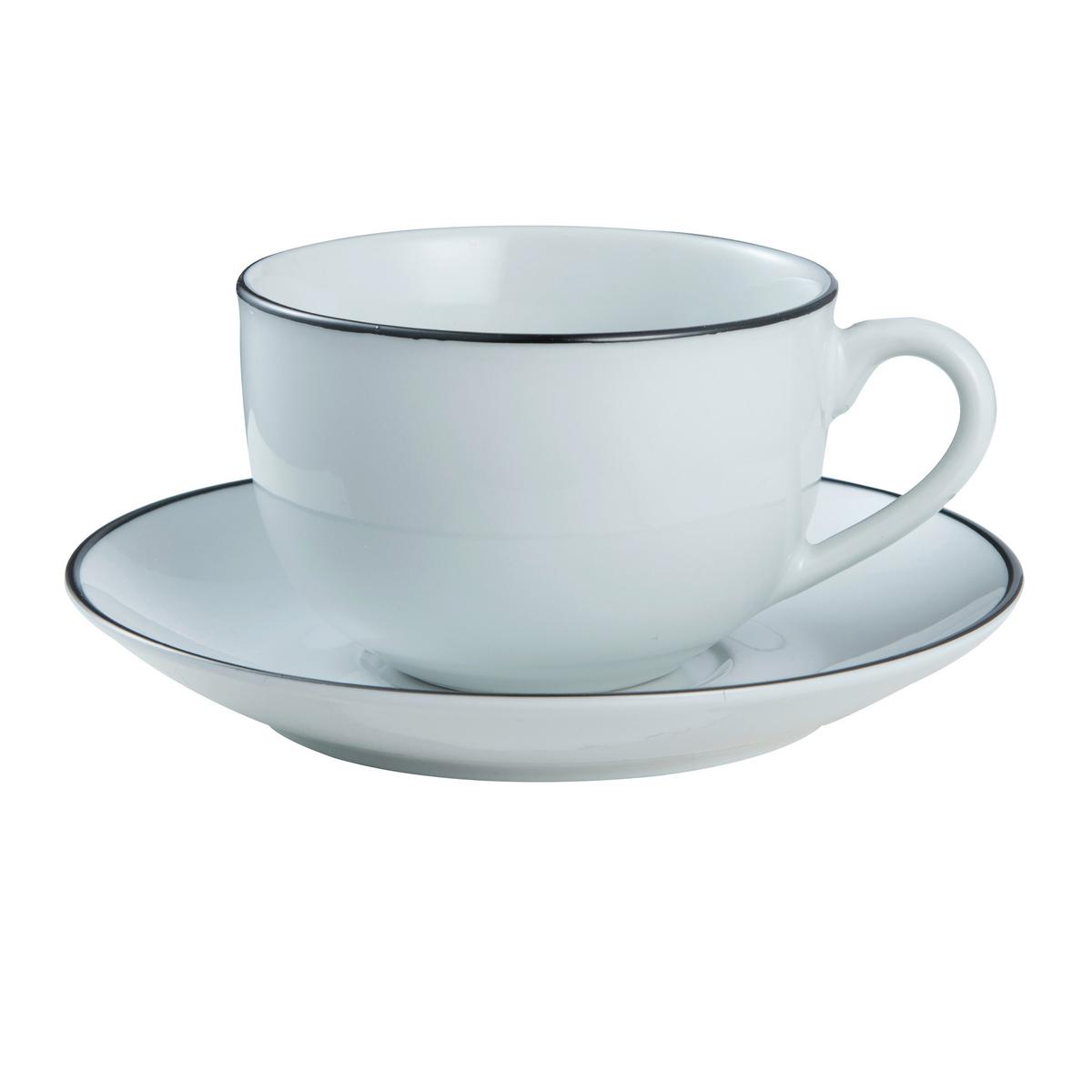SERWIS OBIADOWO-ŚNIADANIOWY EDGE - biały, Lifestyle, ceramika (62/36/26cm)