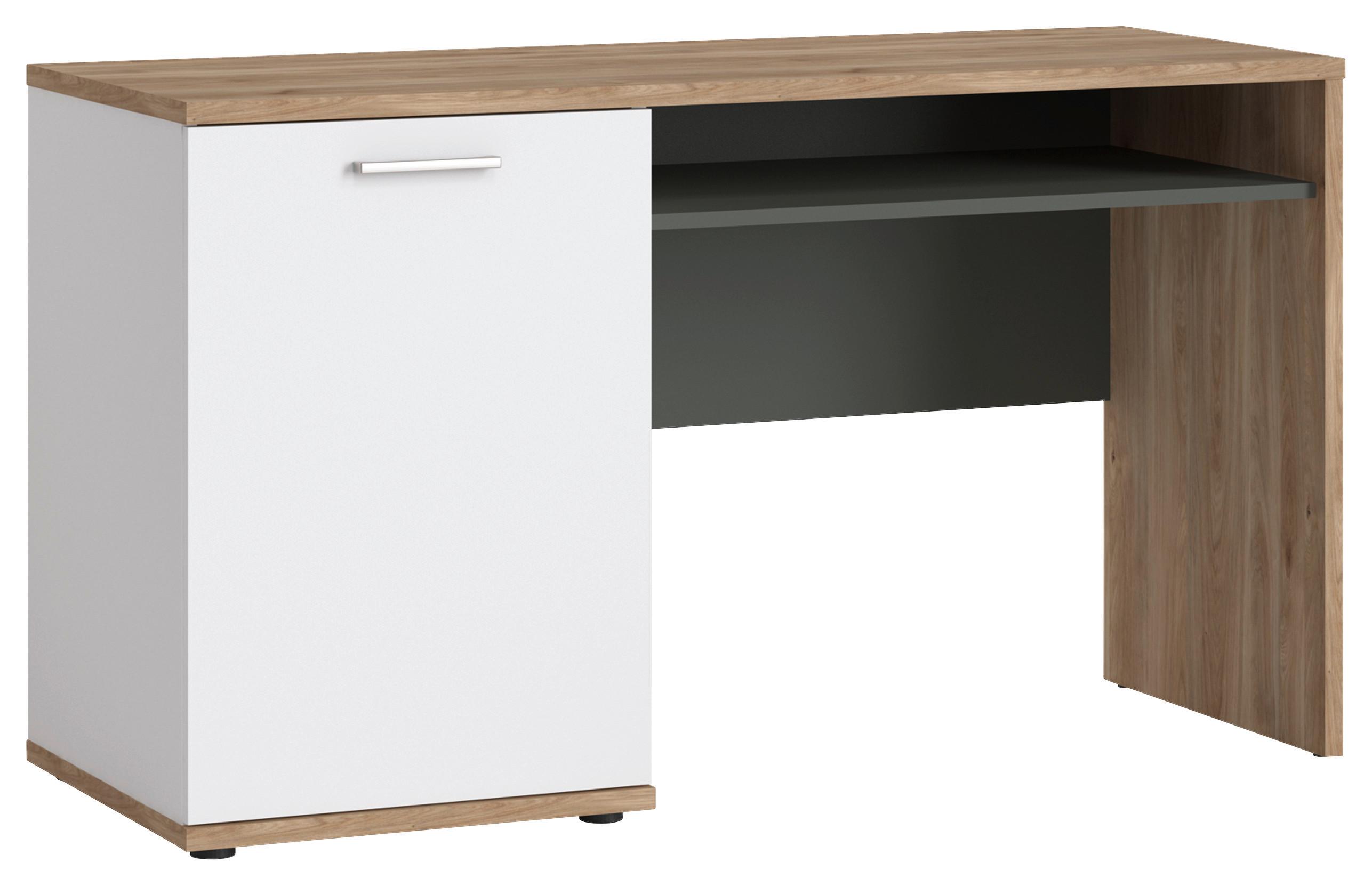 Radni Stol Twenty - bijela/boje grafita, Moderno, drvni materijal/plastika (130/74,5/50cm) - Modern Living