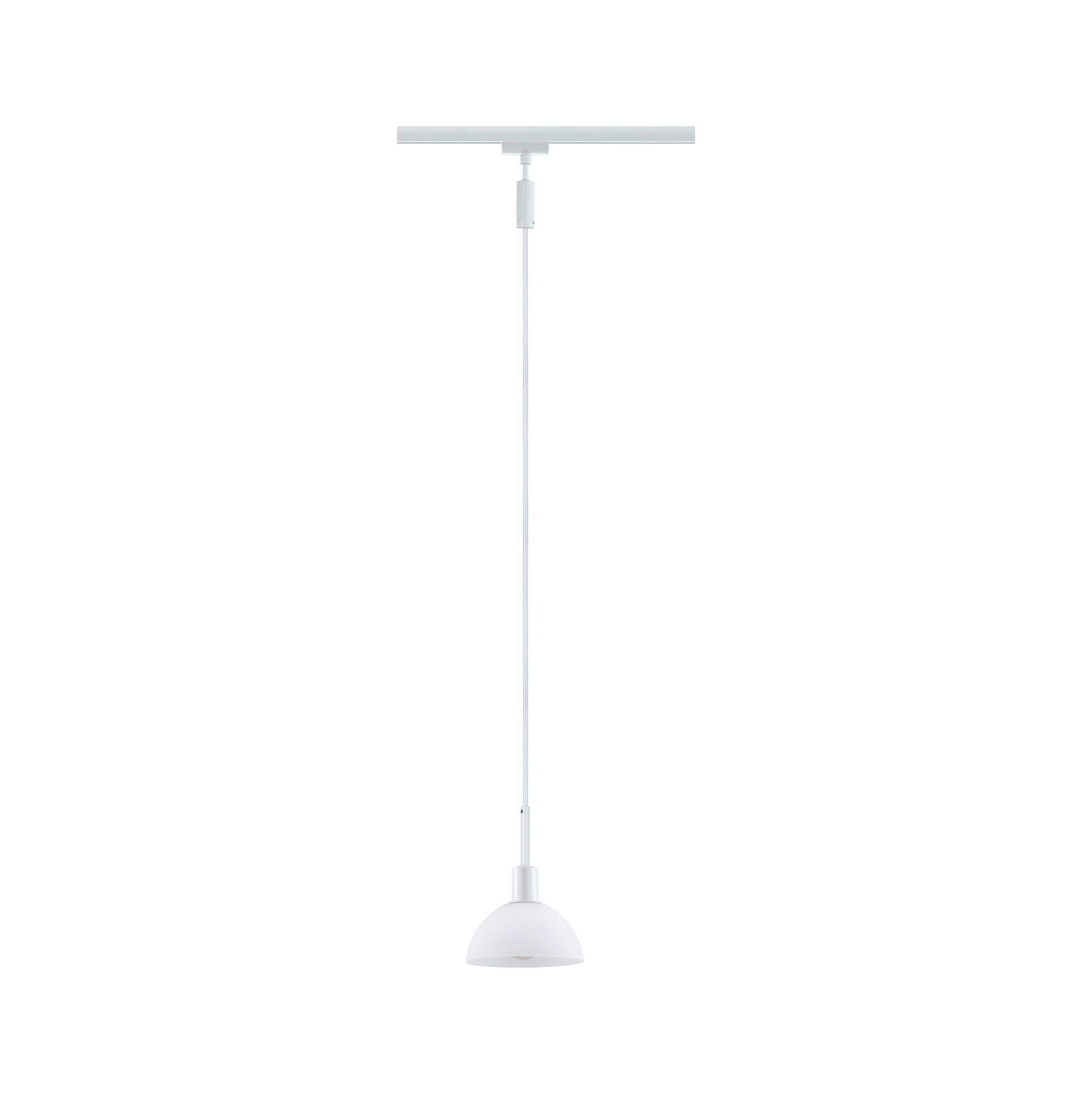 Schienensystem-Hängeleuchte Pendulum Sarrasani max. 20 W - Opal/Weiß, Basics, Glas/Metall (14/140cm) - Paulmann