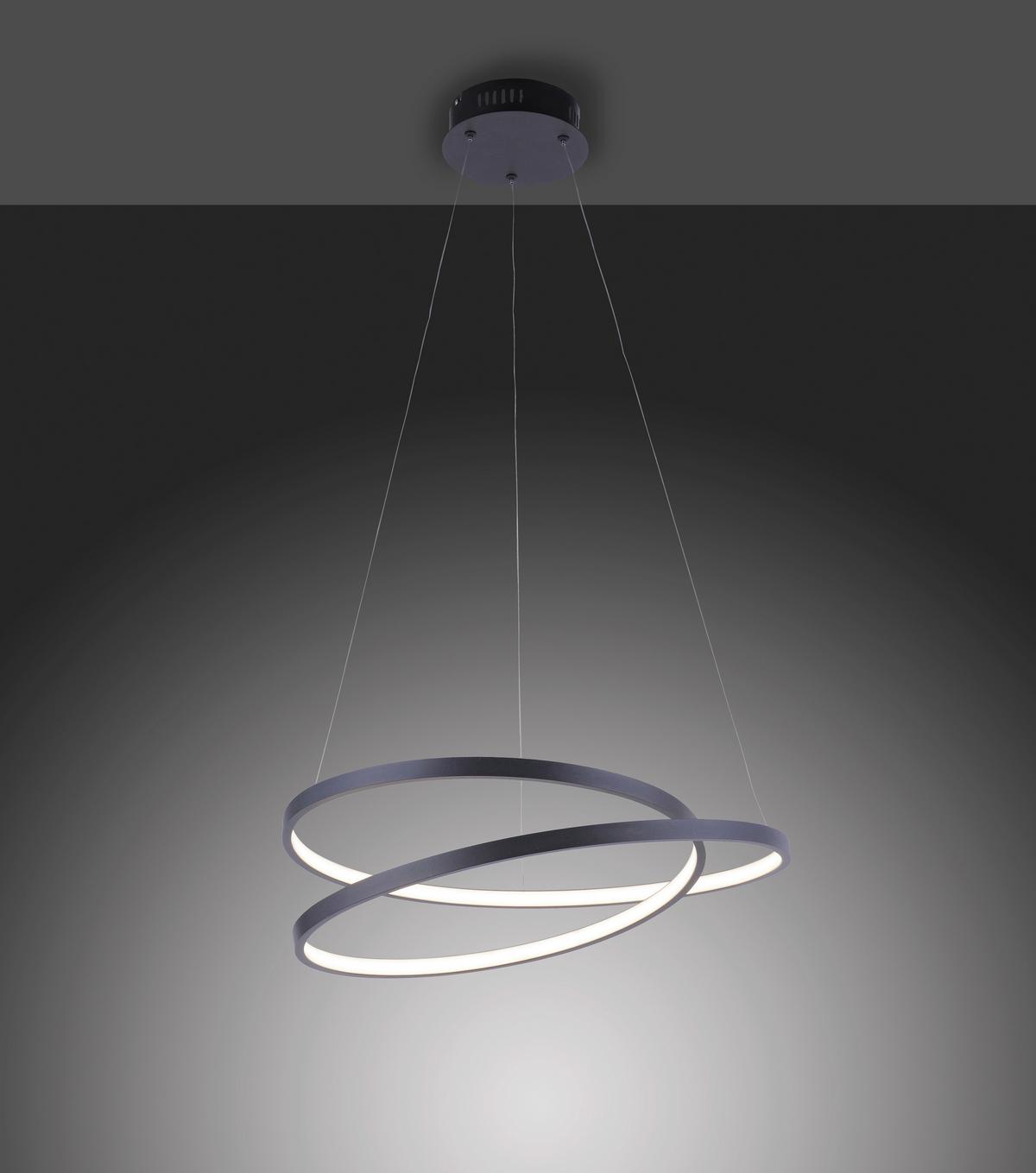 LED-Hängeleuchte Roman max. 32 Watt - Schwarz, Design, Kunststoff/Metall (60/60/100cm) - Paul Neuhaus