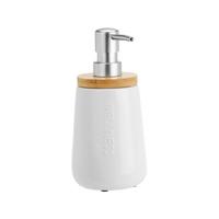 Seifenspender Edna in Weiß - Weiß, MODERN, Keramik (8,5/18,5/8,5cm)