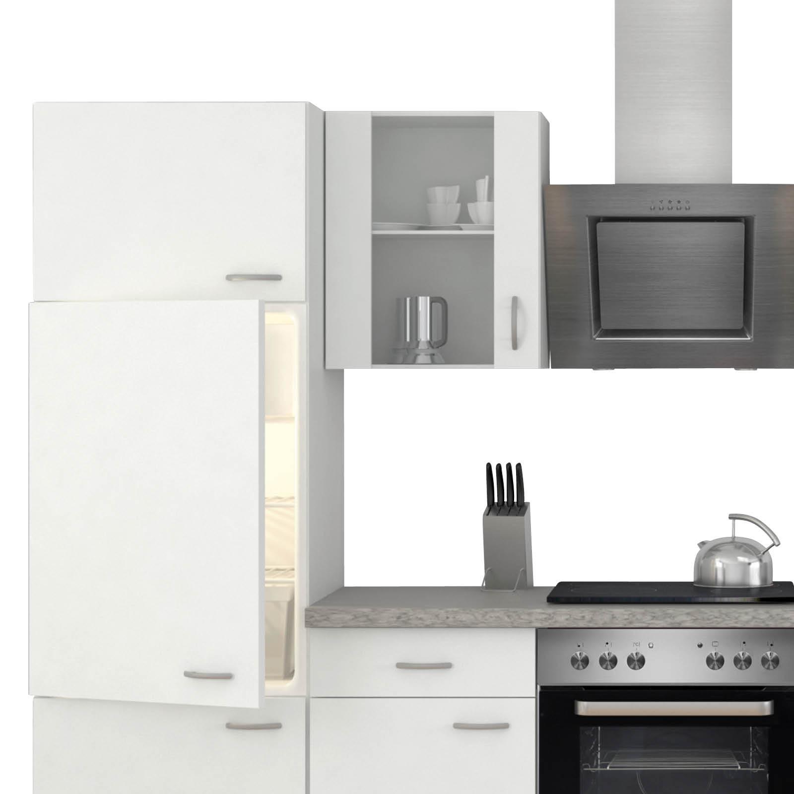 Kuhinjski Blok Wito 270-2209-015 - bijela/boje oplemenjenog čelika, Moderno, staklo/drvni materijal (270cm) - MID.YOU