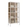 VITRINE AMY -EXKLUSIV- - Beige/couleur chêne, MODERN, matériau en bois/métal (80/172/35cm) - Mömax