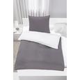 Bettwäsche Belinda ca. 155x220cm - Anthrazit/Hellgrau, Textil (155/220cm) - PREMIUM LIVING