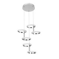 LED-Hängeleuchte Rong Chromfarben max. 24 Watt - Chromfarben, MODERN, Kunststoff/Metall (45,5/45,5/120cm)