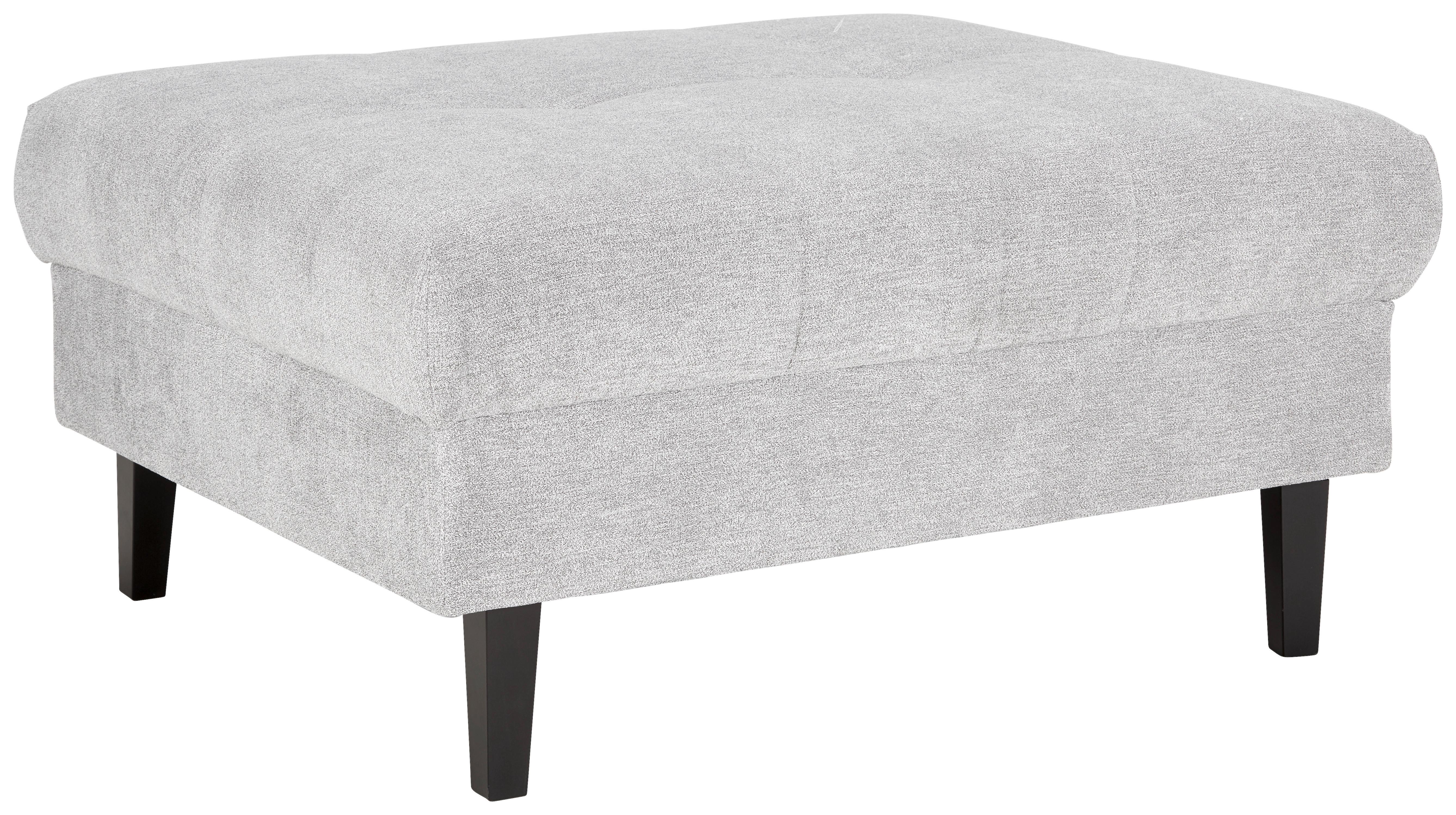 Hocker Boston in Grau - Schwarz/Grau, KONVENTIONELL, Holz/Textil (93/46/75cm) - Based