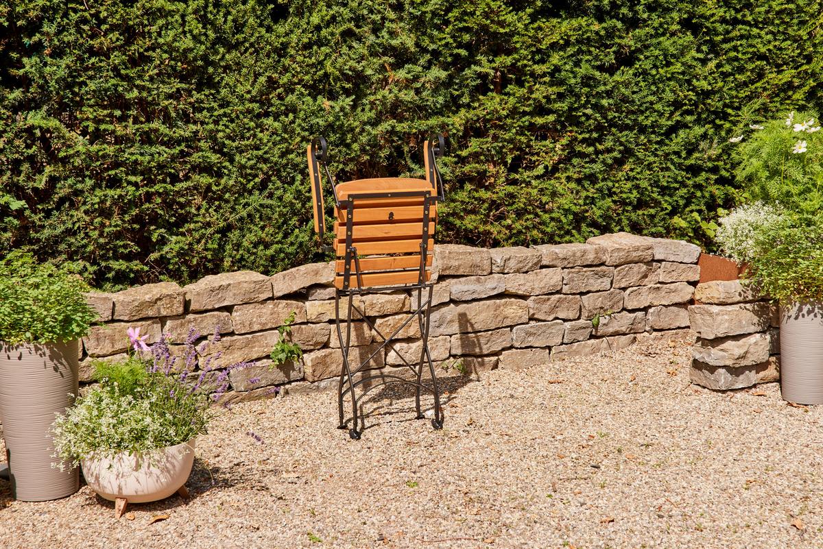 Gartenklappsessel-Set Peru III 4-tlg. Schwarz/Echtholz - Naturfarben, Basics, Holz/Metall (60/87/57cm) - Siena Garden