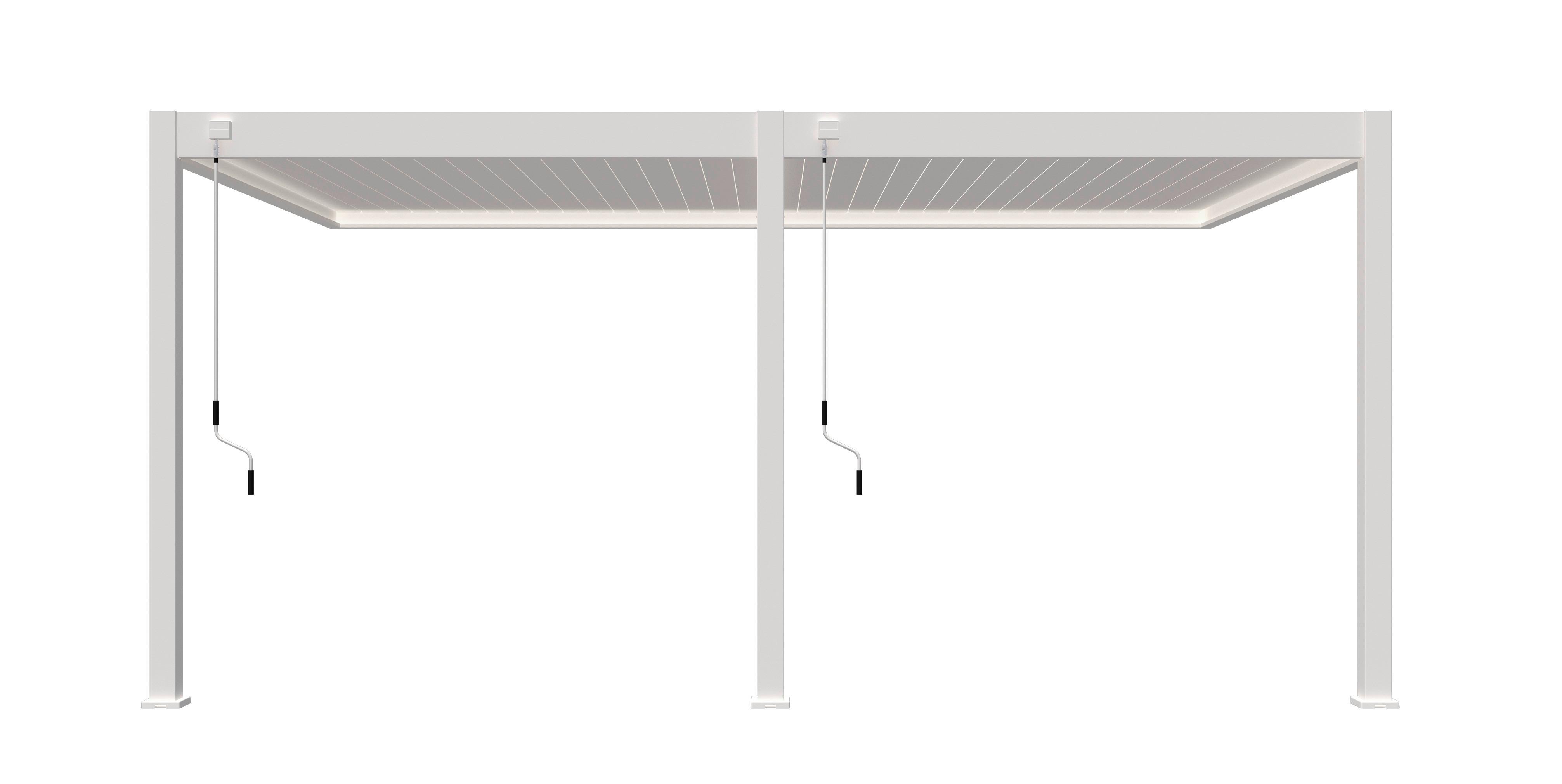 PERGOLA DELUXE 3,6X5,3M WEISS - Weiss, Basics, Metall (530/255/360cm) - Gardenson