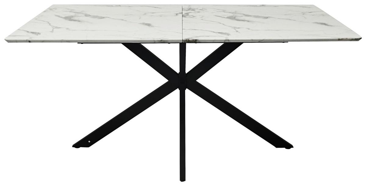 STÓŁ DO JADALNI ALBA - czarny/biały, Modern, materiał drewnopochodny/metal (160/90/76cm) - MID.YOU