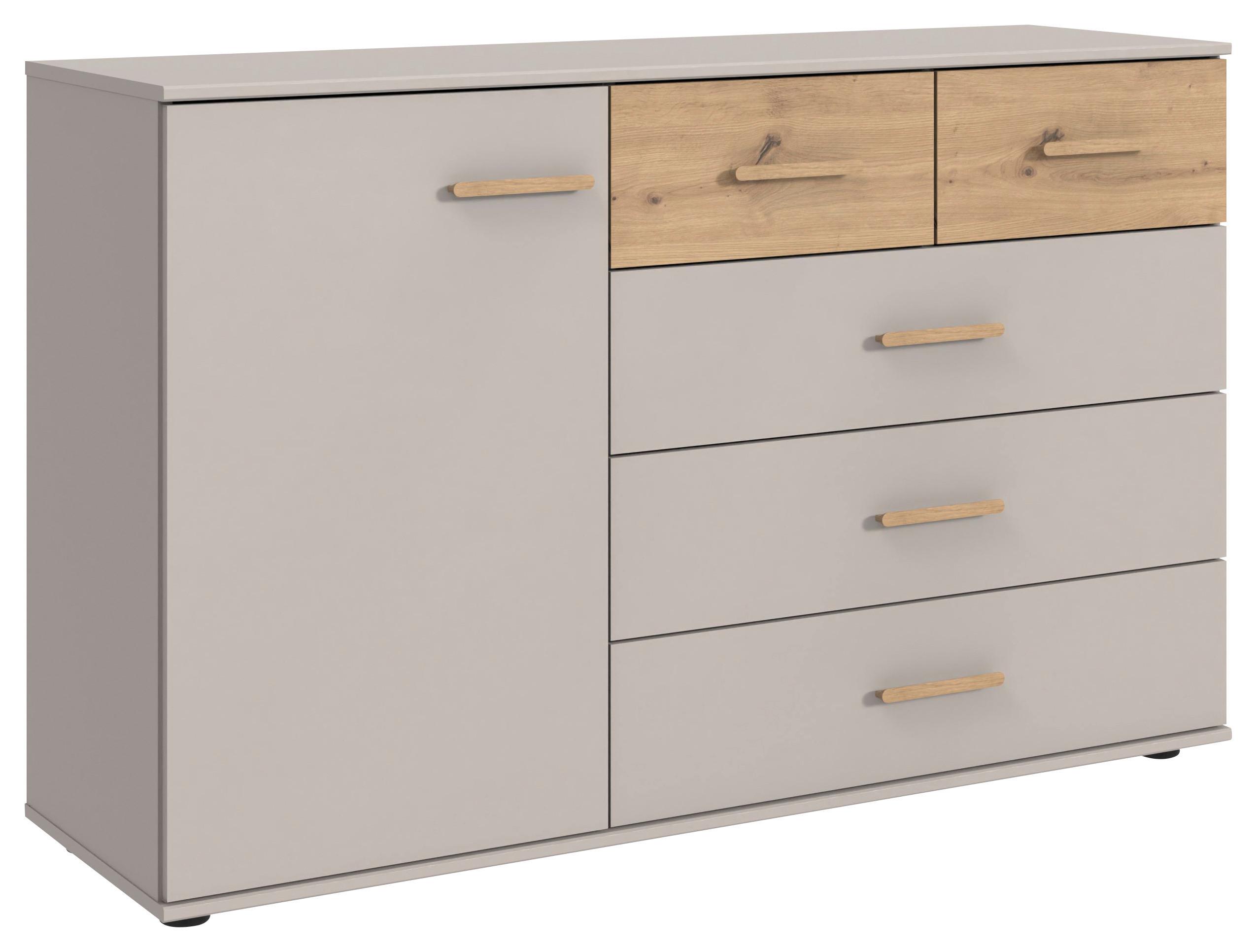 Komoda Lumio - kašmir/hrast Artisan, Konvencionalno, drvni materijal/plastika (130/83/41cm) - Modern Living