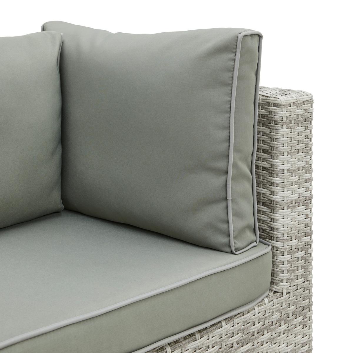 Loungegarnitur Parga in Grau - Grau, Modern, Glas/Kunststoff - Mömax