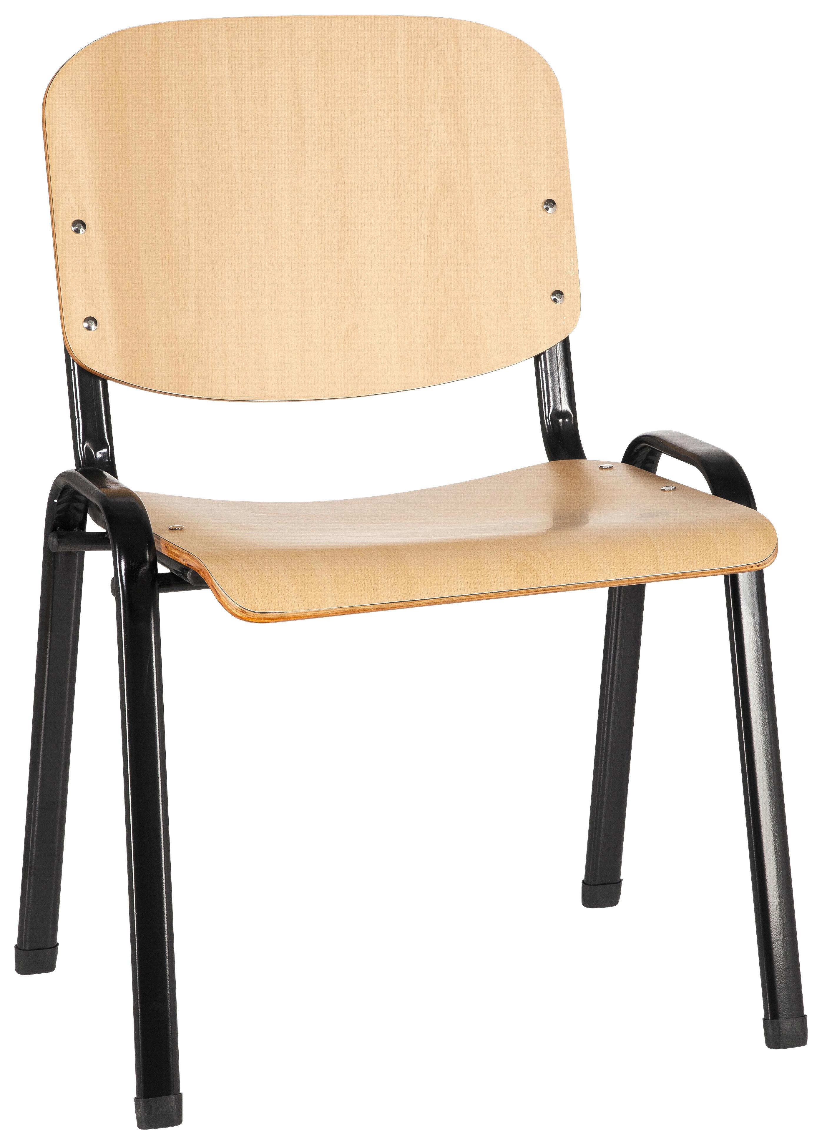 Konferenčni Stol Xt 600, Barva Bukve, Črna - črna/barve bukve, Basics, kovina/les (58/81/48cm) - MID.YOU