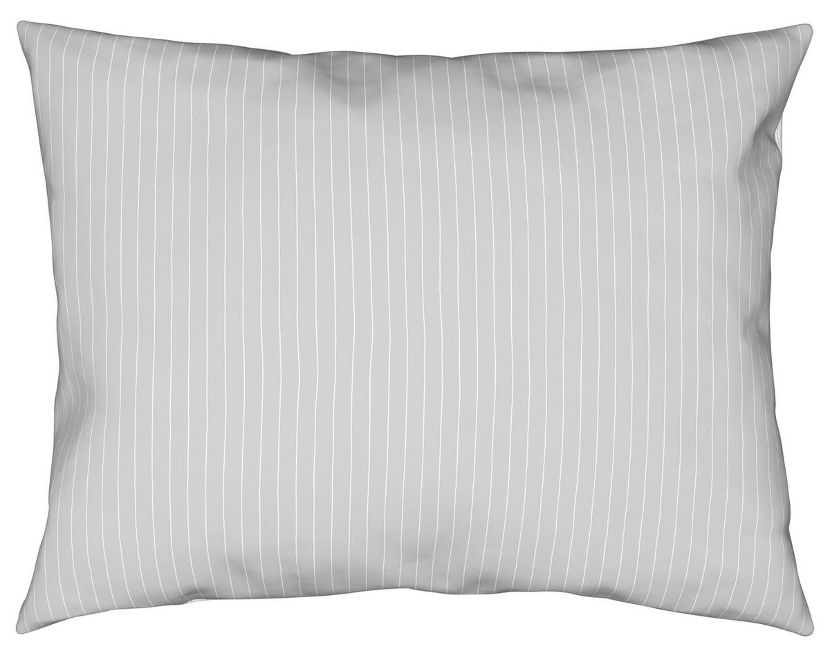 Lenjerie de pat Twill Streif cca. 200x220/2x50x70 cm - gri deschis/alb, Modern, textil (200/220cm) - Mömax