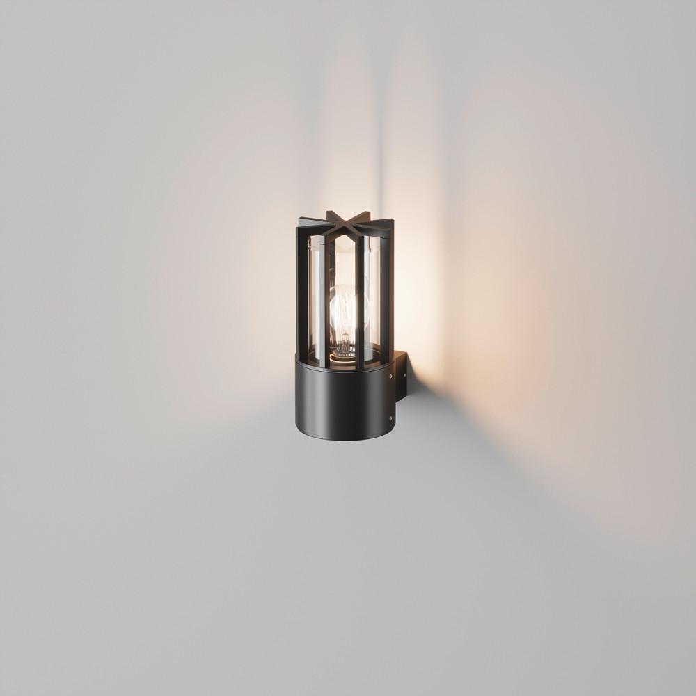 Außenwandleuchte Barrel Graphitfarben max. 15 Watt - Graphitfarben, Modern, Metall (25/12/15,5cm) - MAYTONI