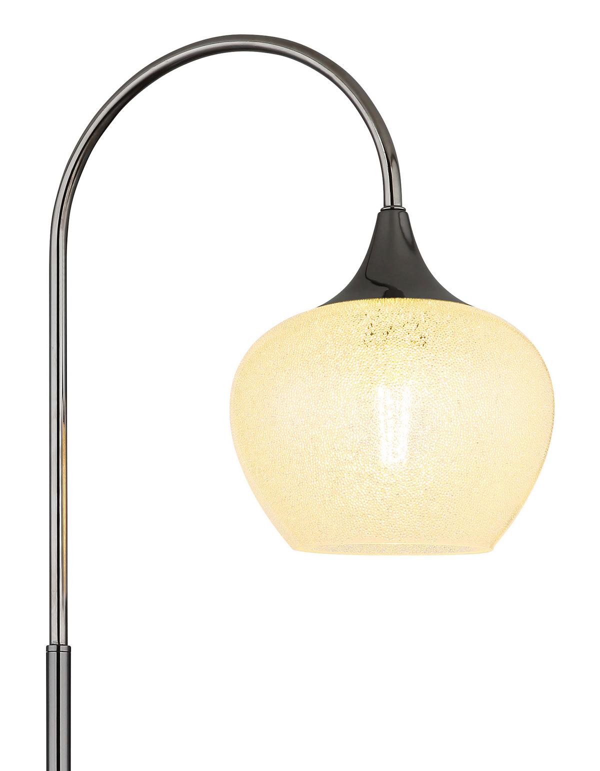 Stehleuchte Maxy Schwarz max. 40 Watt - Klar/Schwarz, KONVENTIONELL, Glas/Metall (39/25/150cm) - Globo