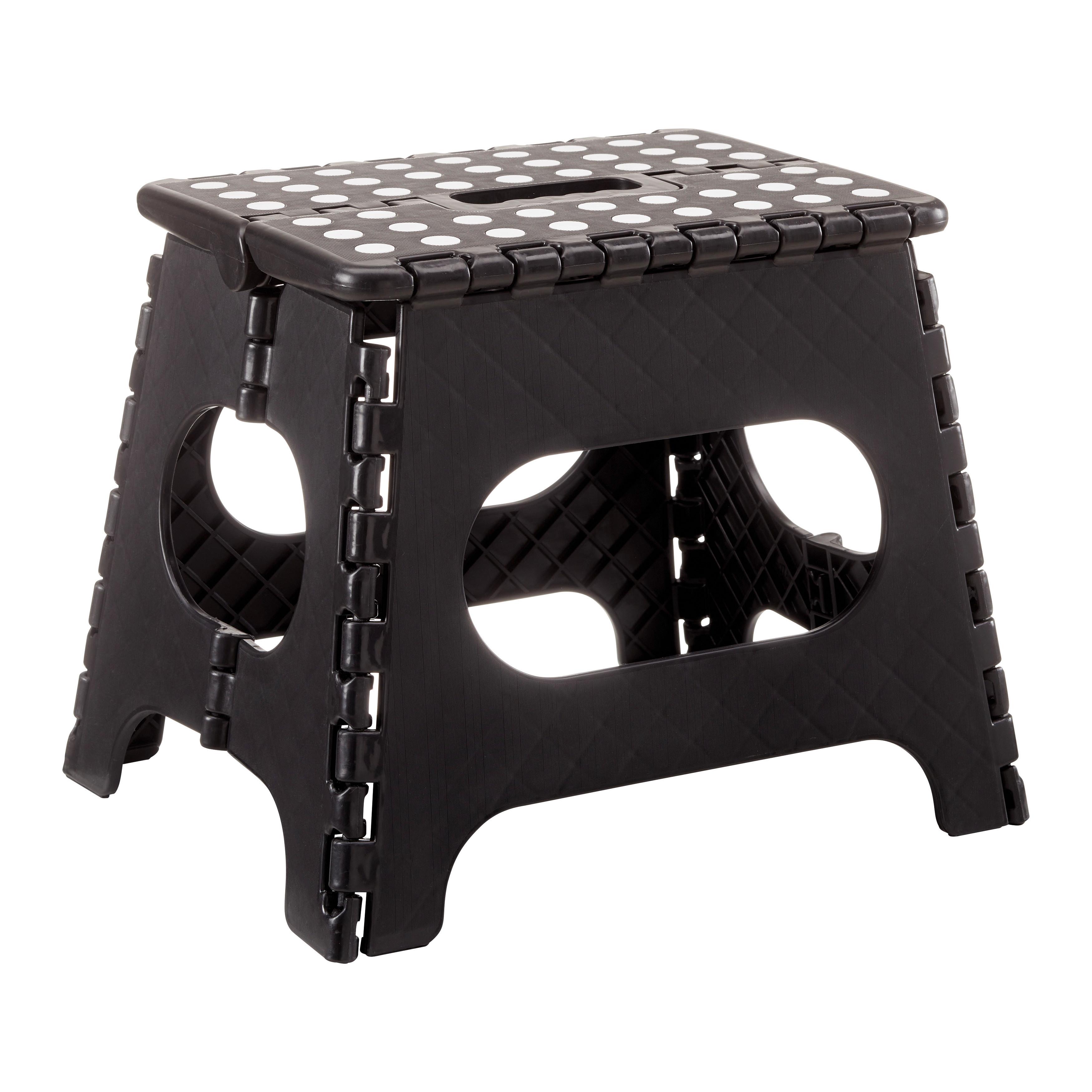 Klapphocker In Schwarz - Schwarz, Konventionell, Kunststoff (34/27/26cm) - Mömax
