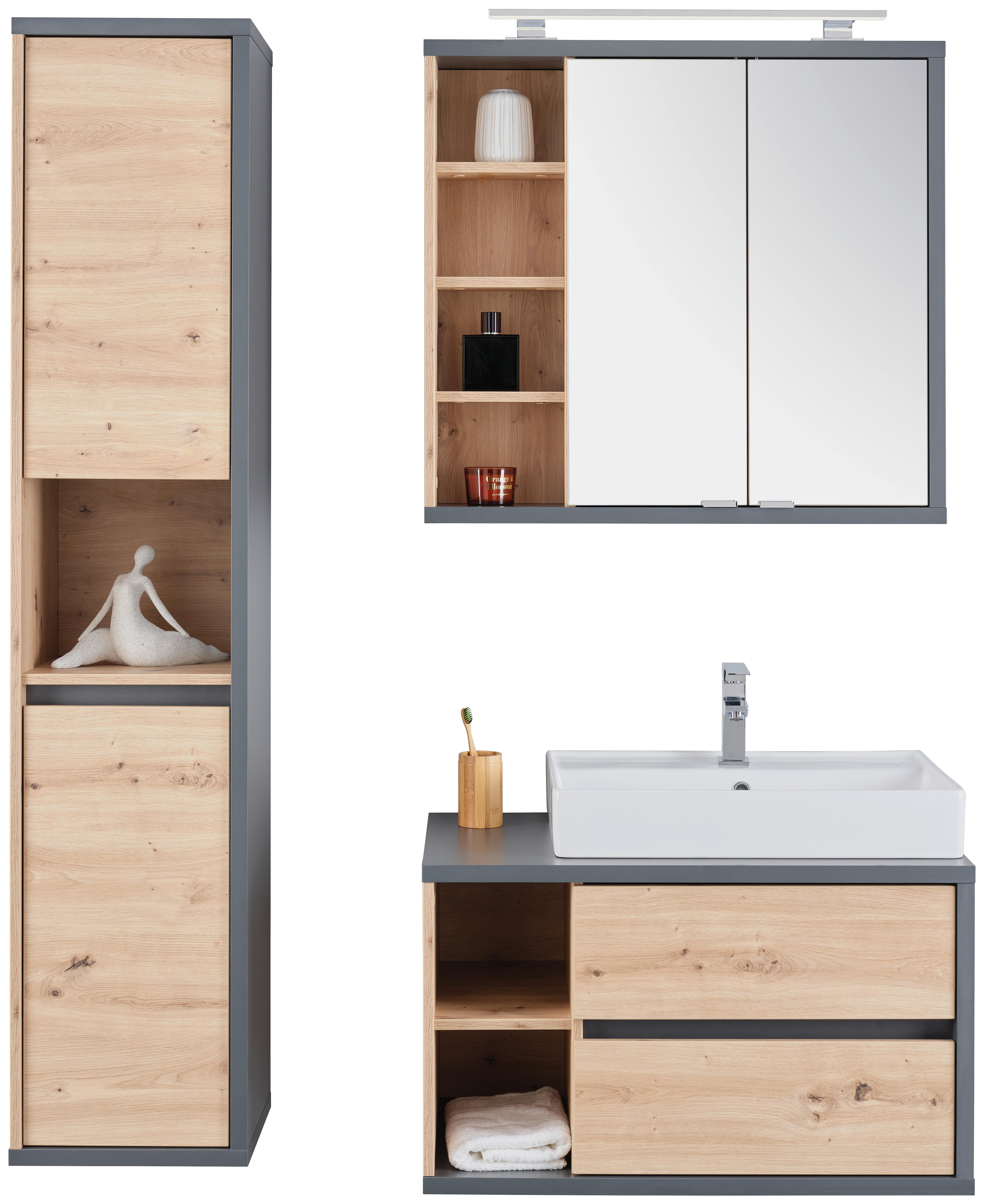 Kupaonica Camillo Wbu - bijela/hrast Artisan, Moderno, drvni materijal (115/170/46cm)