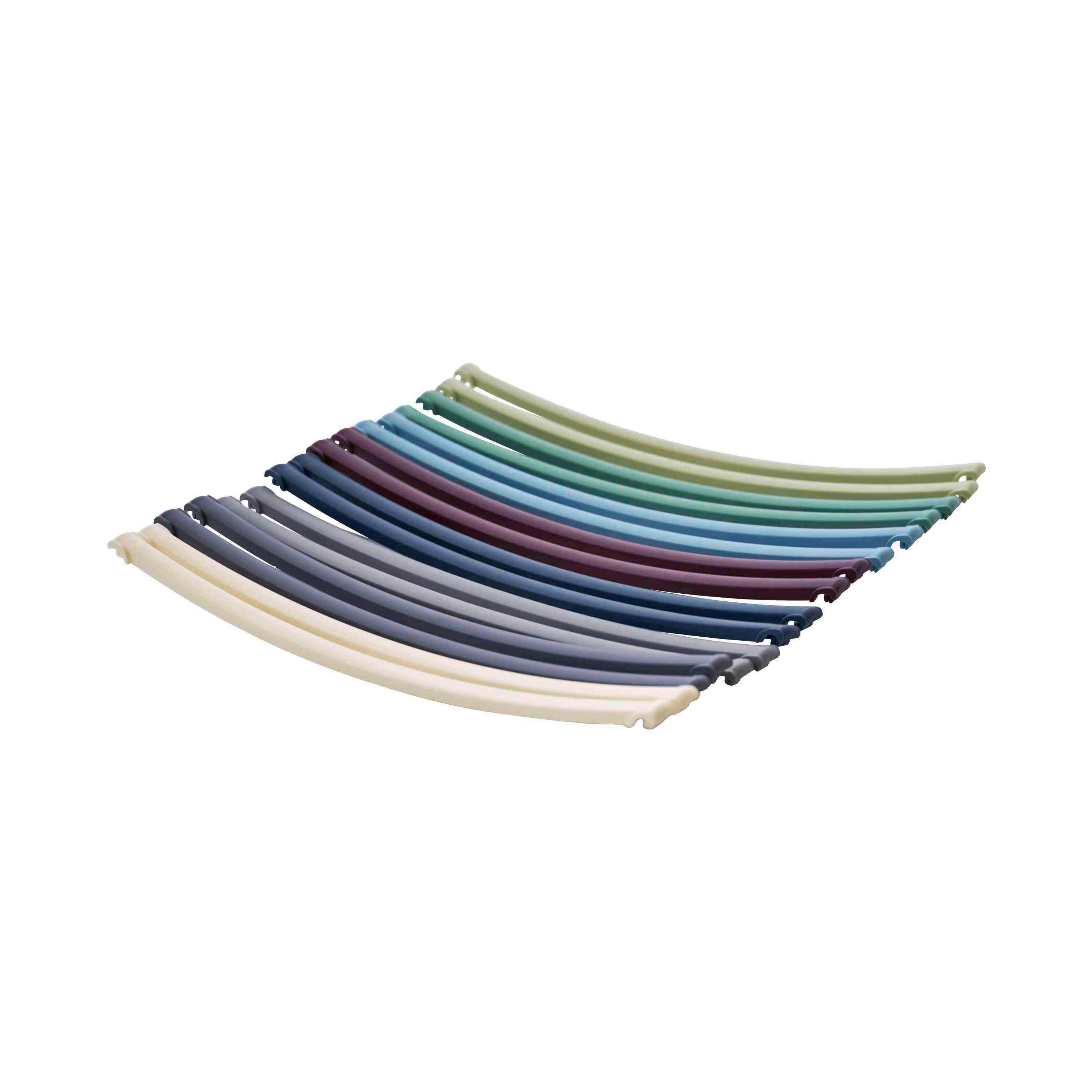 Gartenstuhl Mood Lameller - Blau/Weiss, Natur, Kunststoff (13/13/49cm) - Gardenson