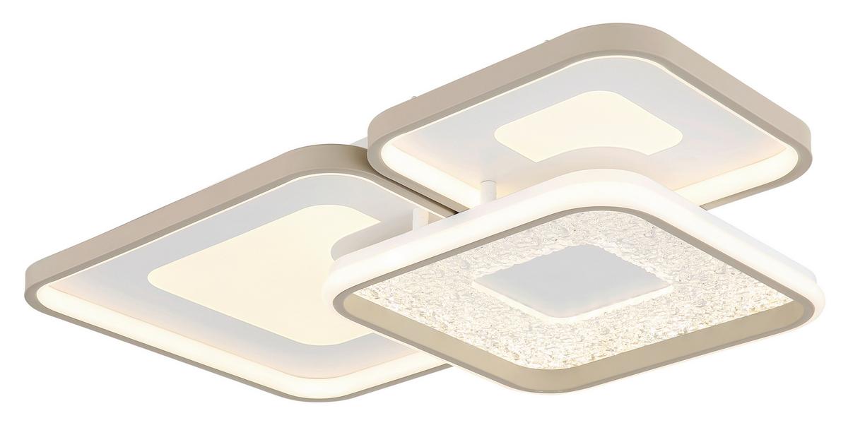 Led-deckenleuchte 48097-62 Mosaiko - Sandfarben/Klar, Design, Kunststoff/Metall (65/45,5/10cm) - Globo