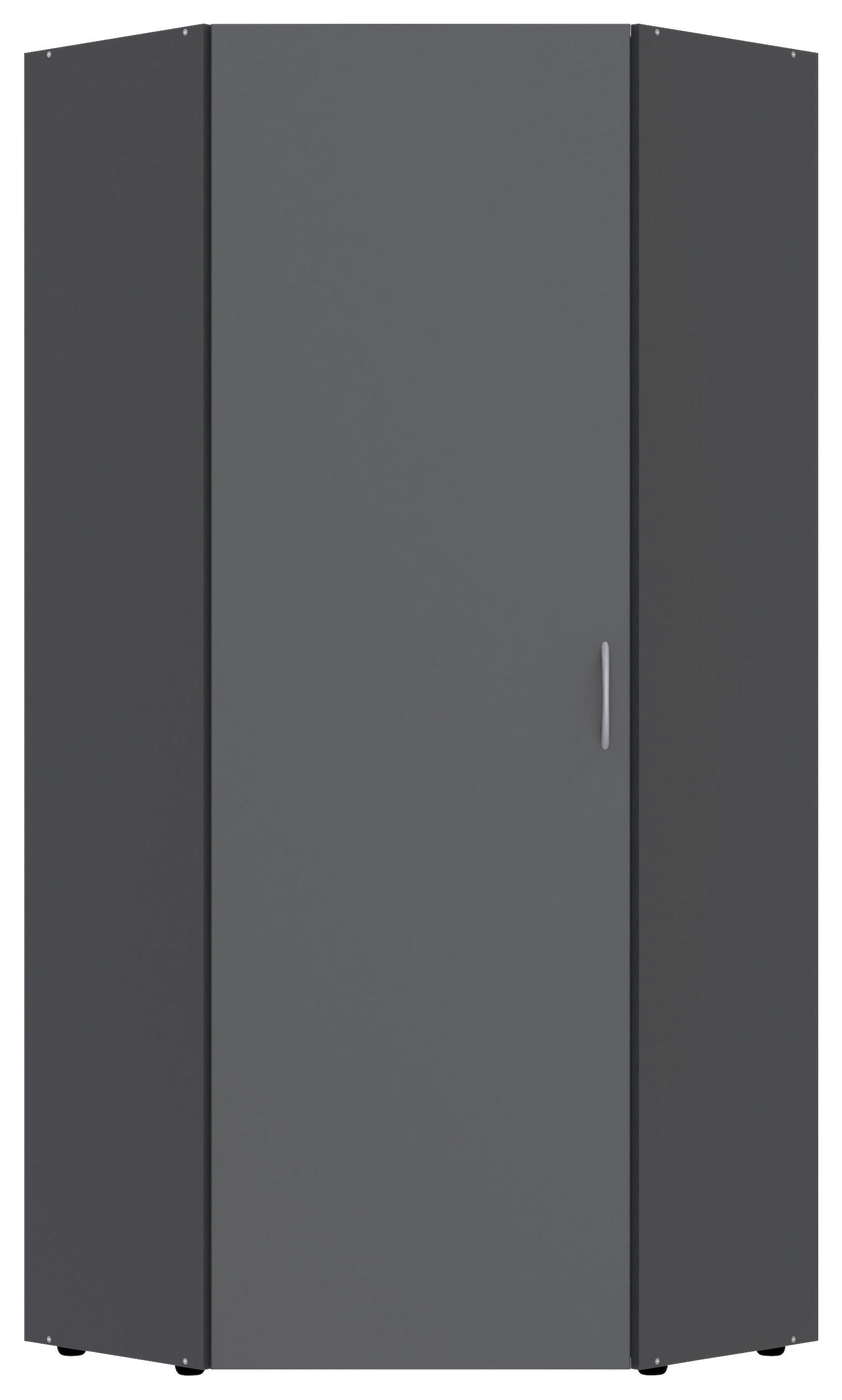 SZAFA NAROŻNA MULTIRAUMKONZEPT - kolor aluminiowy/kolor grafitowy, Konventionell, materiał drewnopochodny/tworzywo sztuczne (80/185/80cm) - Xora