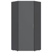 SZAFA NAROŻNA MULTIRAUMKONZEPT - kolor aluminiowy/kolor grafitowy, Konventionell, materiał drewnopochodny/tworzywo sztuczne (80/185/80cm) - Xora