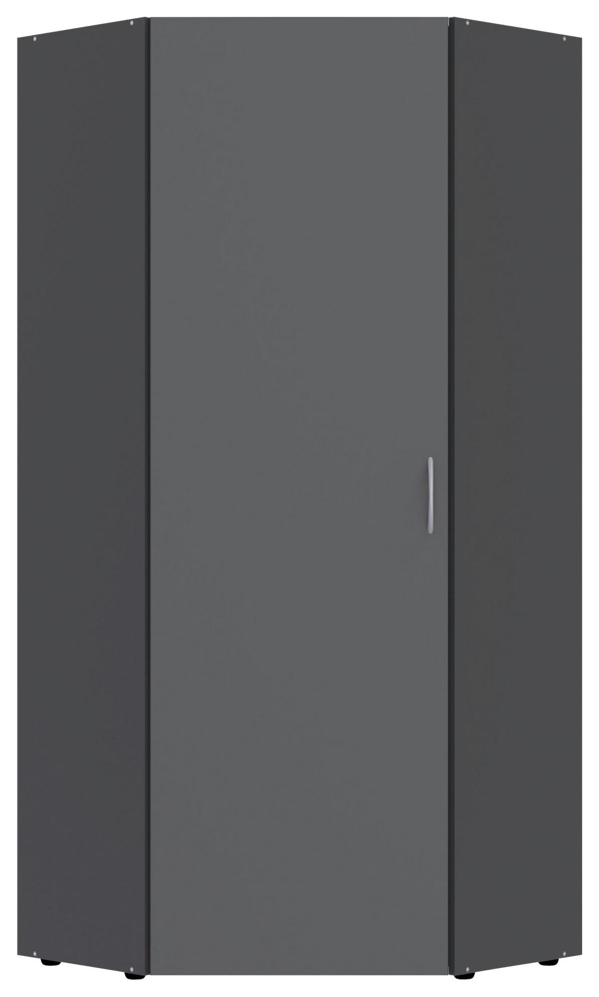 SZAFA NAROŻNA MULTIRAUMKONZEPT - kolor aluminiowy/kolor grafitowy, Konventionell, materiał drewnopochodny/tworzywo sztuczne (80/185/80cm) - Xora