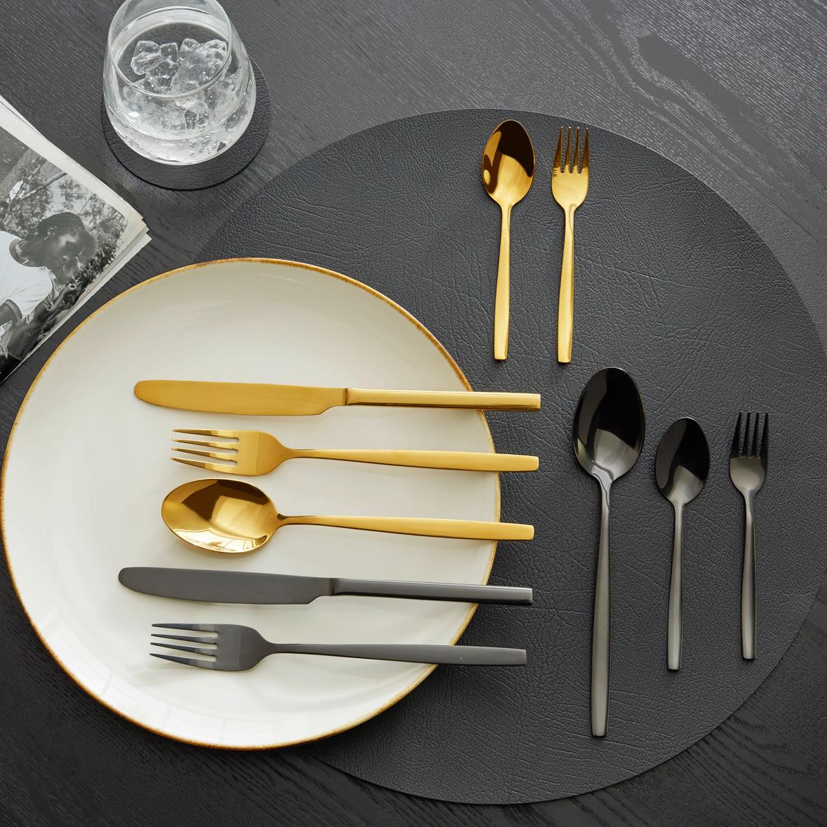 Besteckset Shine aus Edelstahl, 24-teilig - Champagner, LIFESTYLE, Metall - Mömax