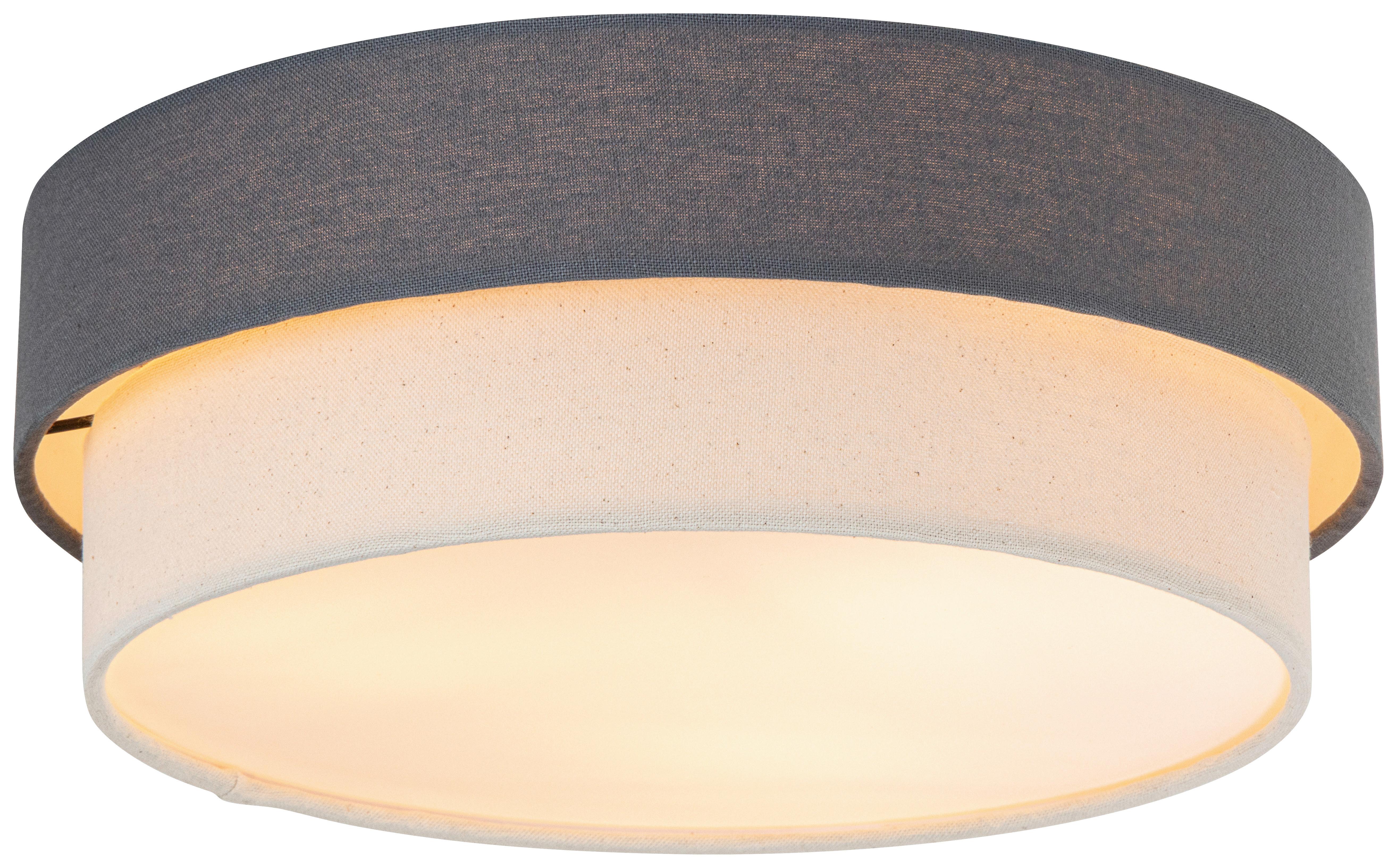 LAMPA SUFITOWA GINA - antracytowy/kolor naturalny, Design, tworzywo sztuczne/metal (37/13cm) - Novel