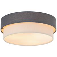 LAMPA SUFITOWA GINA - antracytowy/kolor naturalny, Design, tworzywo sztuczne/metal (37/13cm) - Novel