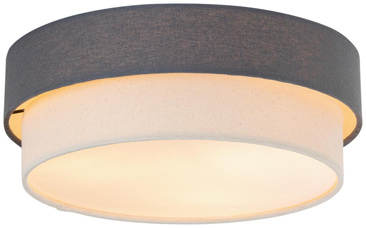 LAMPA SUFITOWA GINA - antracytowy/kolor naturalny, Design, tworzywo sztuczne/metal (37/13cm) - Novel